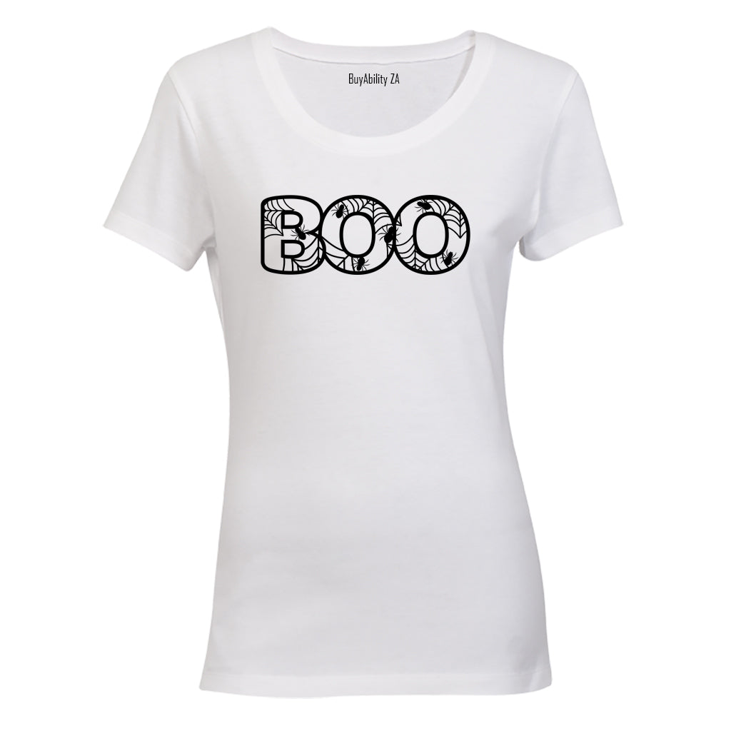 BOO Halloween Spiders - Ladies - T-Shirt