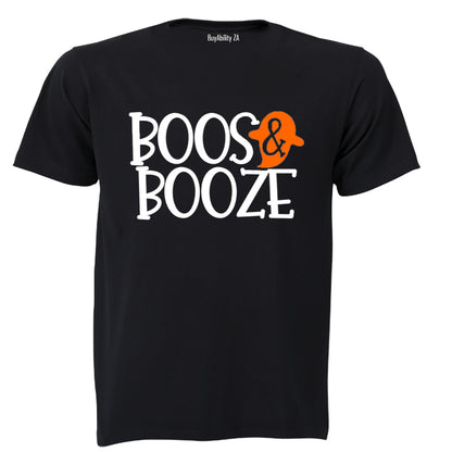Boos and Booze - Halloween - Adults - T-Shirt