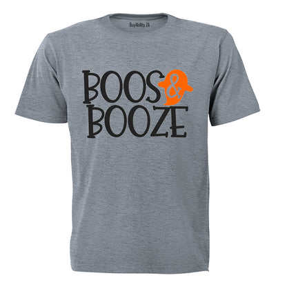 Boos and Booze - Halloween - Adults - T-Shirt