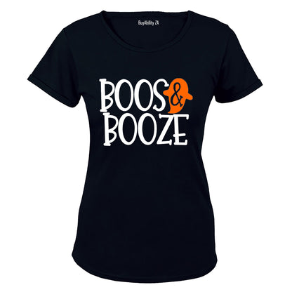 Boos and Booze - Halloween - Ladies - T-Shirt