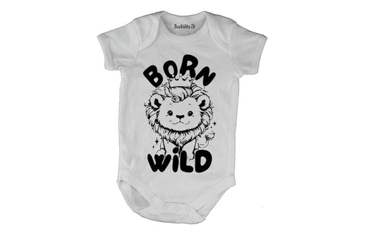 Born To Be Wild - Lion - Baby Grow - BuyAbility South Africa