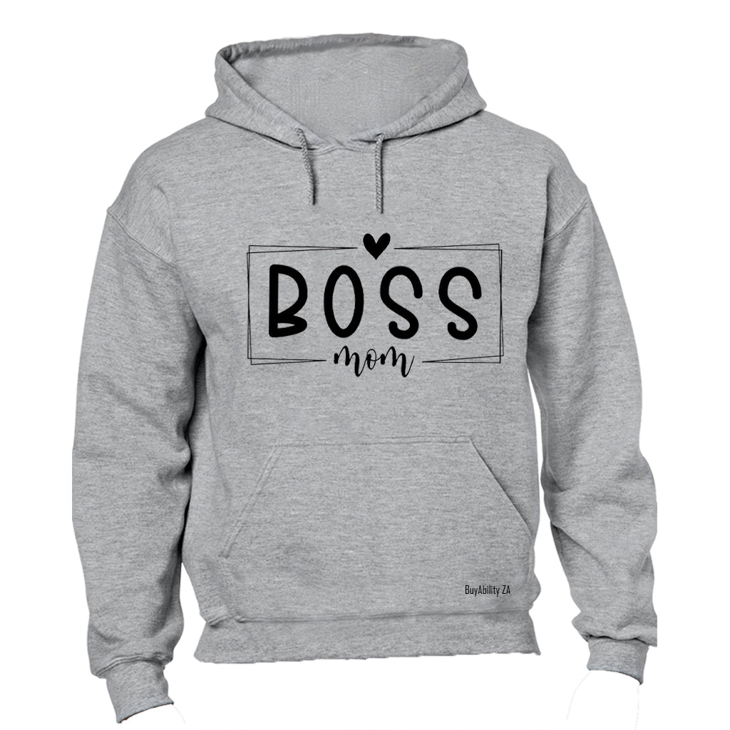 Boss Mom - Heart - Hoodie - BuyAbility South Africa