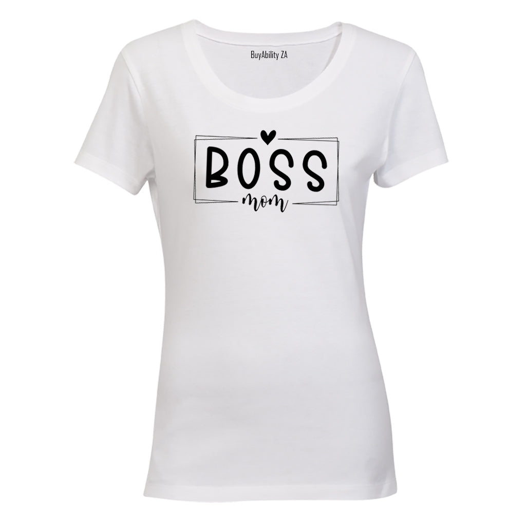 Boss Mom - Heart - Ladies - T-Shirt - BuyAbility South Africa