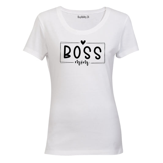 Boss Mom - Heart - Ladies - T-Shirt - BuyAbility South Africa