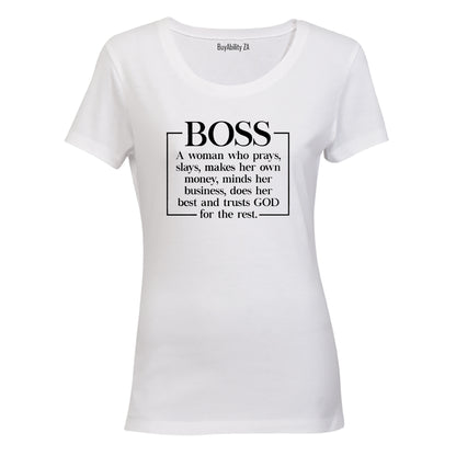 Boss Woman Definition - Ladies - T-Shirt