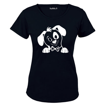 Bow Tie Pup - Ladies - T-Shirt - BuyAbility