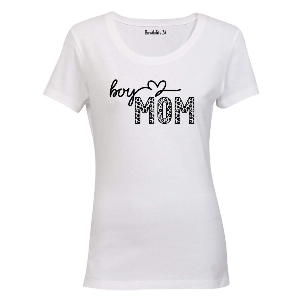 Boy Mom - Patterned - Ladies - T-Shirt