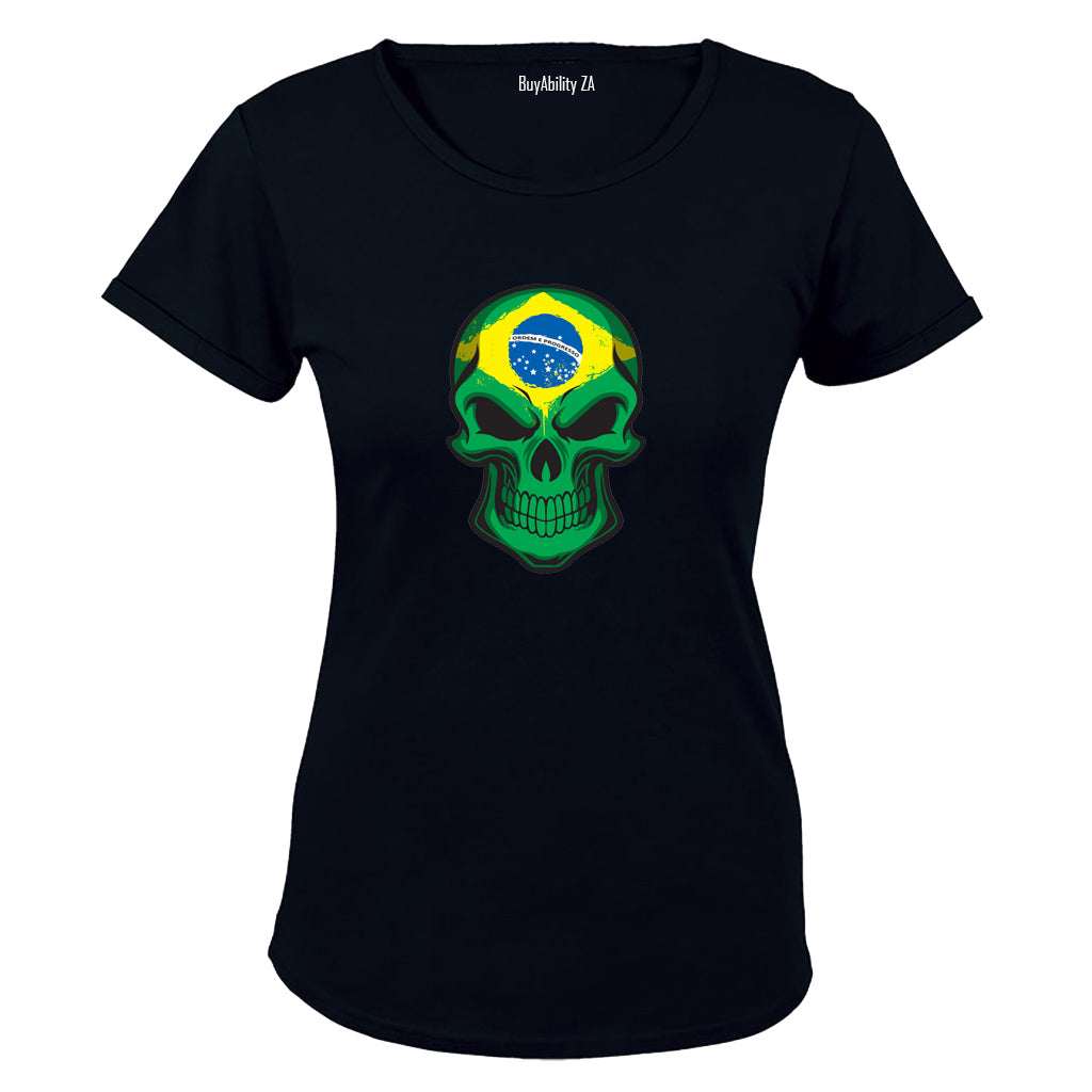 Brazil Skull - Ladies - T-Shirt - BuyAbility