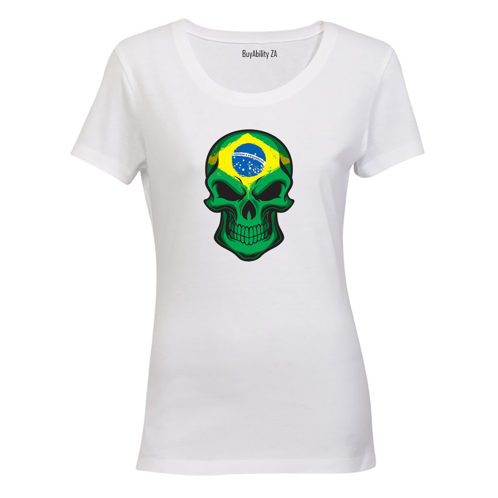 Brazil Skull - Ladies - T-Shirt - BuyAbility