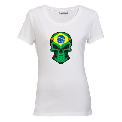 Brazil Skull - Ladies - T-Shirt - BuyAbility