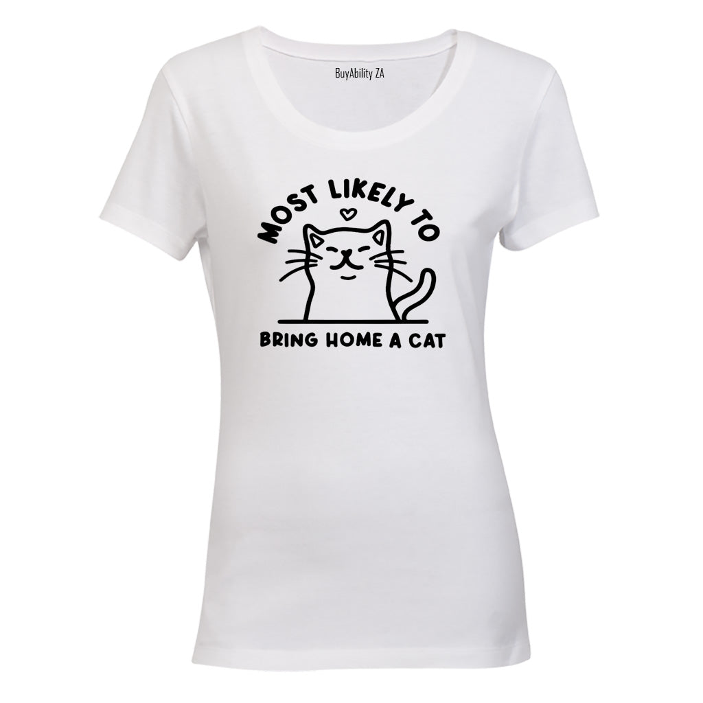 Bring Home A Cat - Ladies - T-Shirt - BuyAbility South Africa