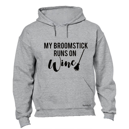 Broomstick Runs on Wine - Halloween - Hoodie