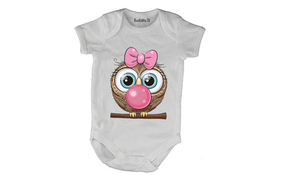 Bubblegum Owl - Baby Grow
