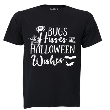 Bugs, Hisses, Halloween Wishes - Kids T-Shirt