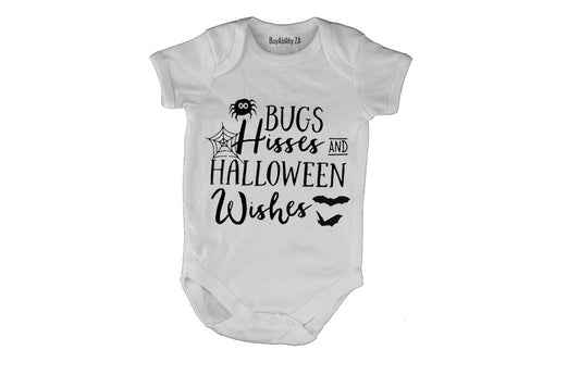 Bugs, Hisses, Halloween Wishes - Baby Grow