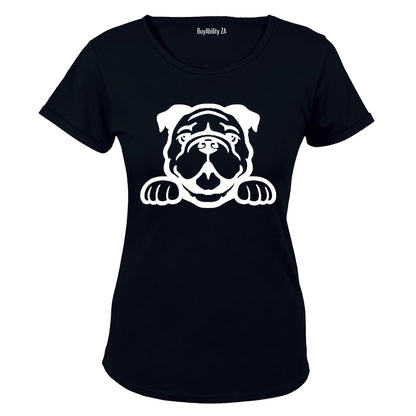 Bulldog Peeking - Ladies - T-Shirt