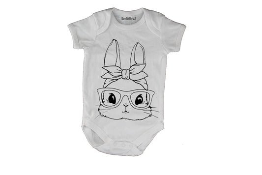 Bunny Glasses - Easter - Baby Grow