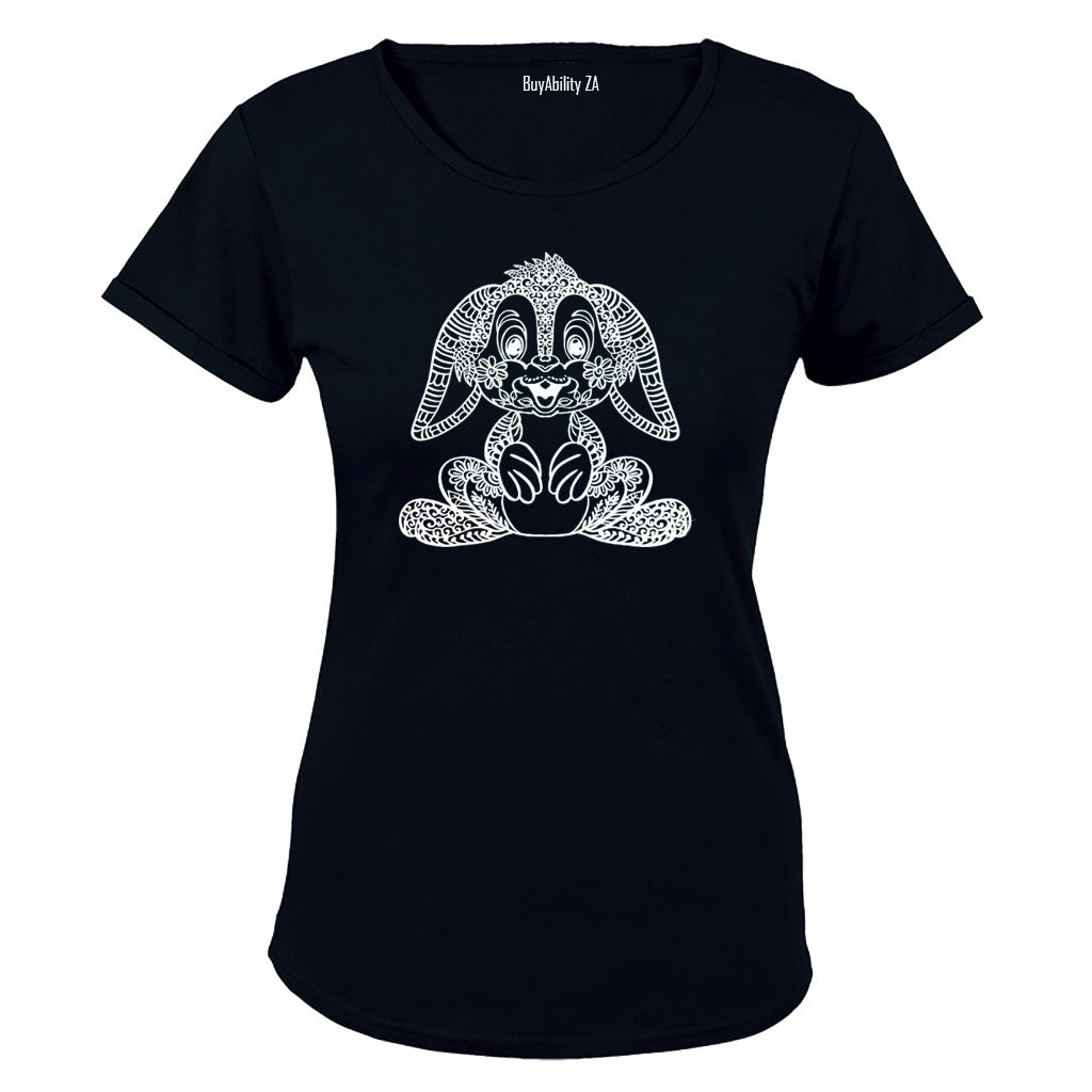 Bunny Stencil - Easter - Ladies - T-Shirt