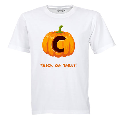 C - Halloween Pumpkin - Kids T-Shirt