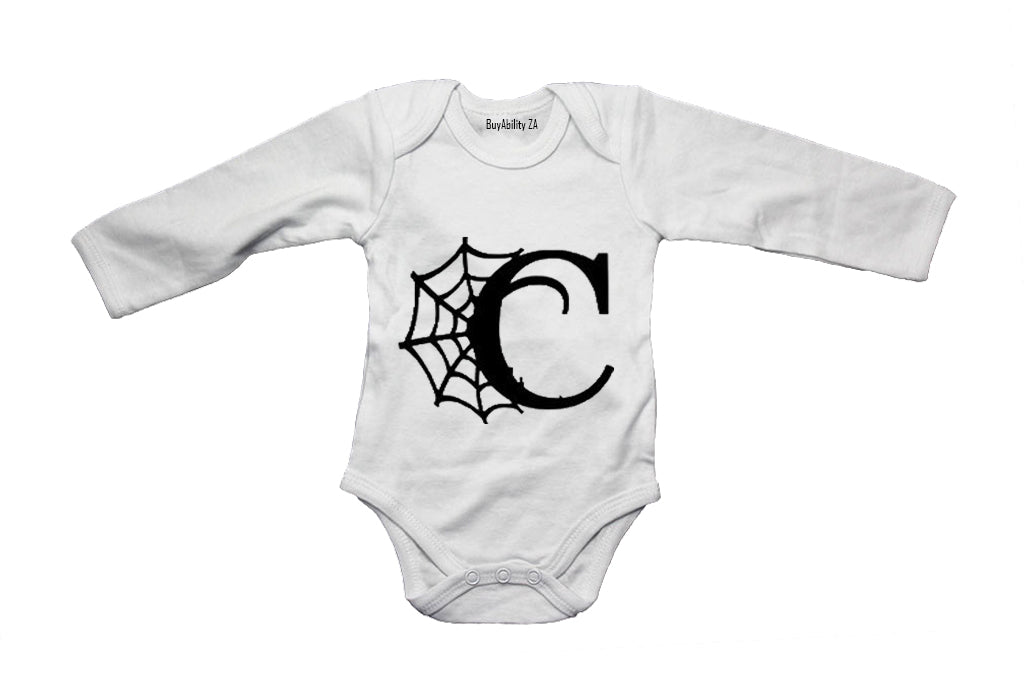 C - Halloween Spiderweb - Baby Grow