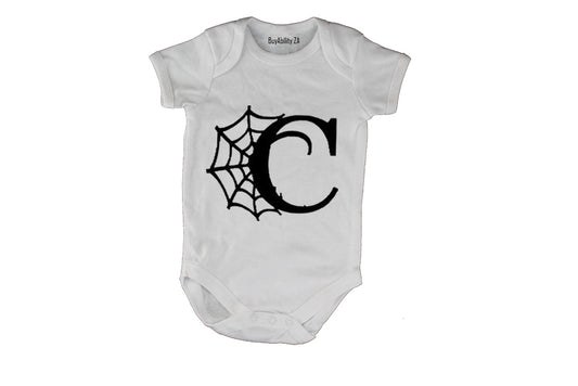 C - Halloween Spiderweb - Baby Grow