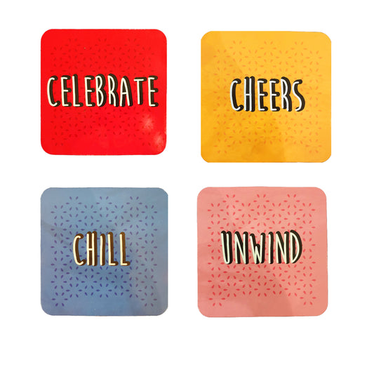 Colourful Coasters - 4 Piece