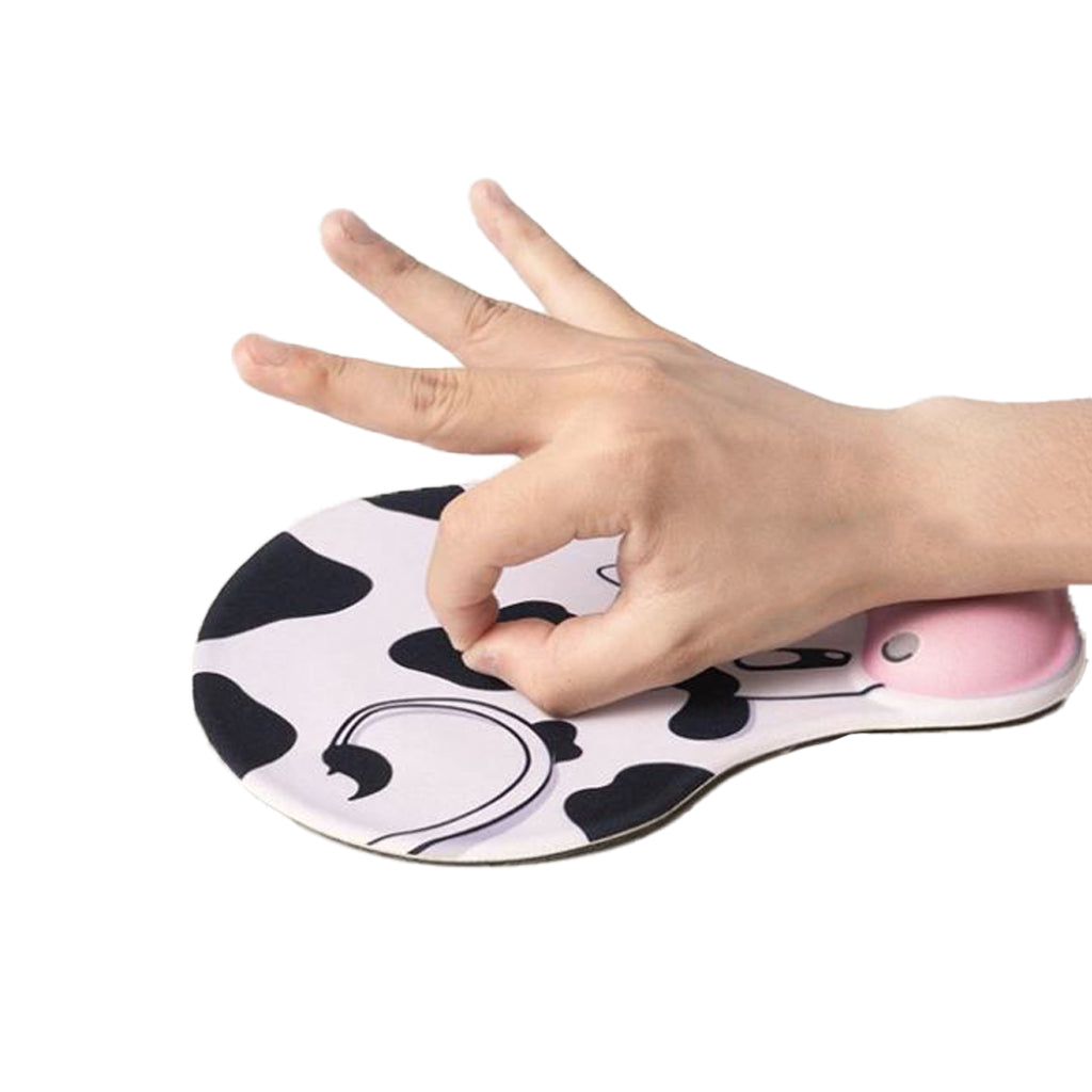 Cow Mouse Pad With 3D Silicone Wrist Support - BuyAbility