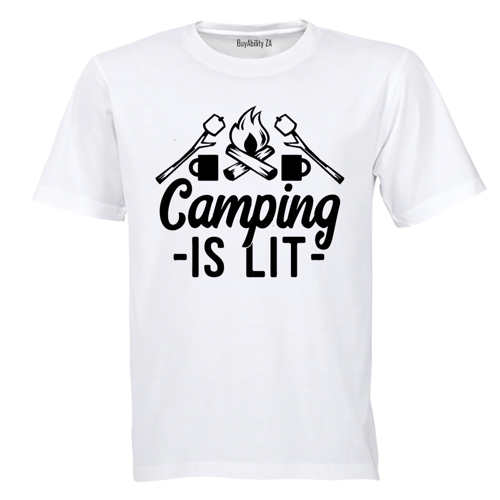 Camping is Lit - Kids T-Shirt