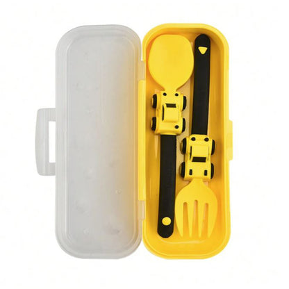Construction Vehicle Car - Toddler Cutlery Set