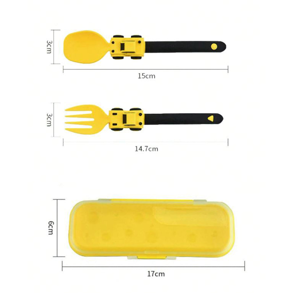 Construction Vehicle Car - Toddler Cutlery Set