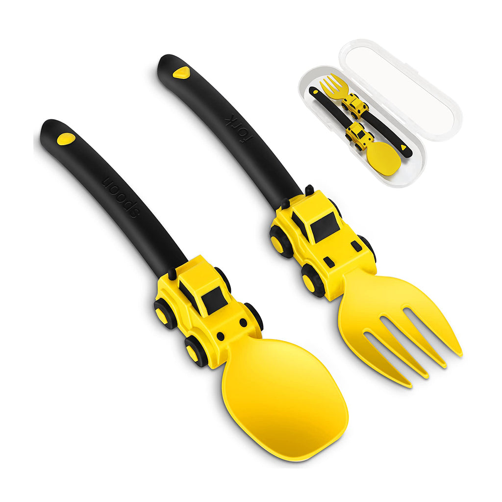 Construction Vehicle Car - Toddler Cutlery Set