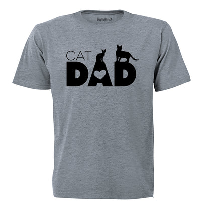 Cat Dad - Heart - Adults - T-Shirt - BuyAbility South Africa