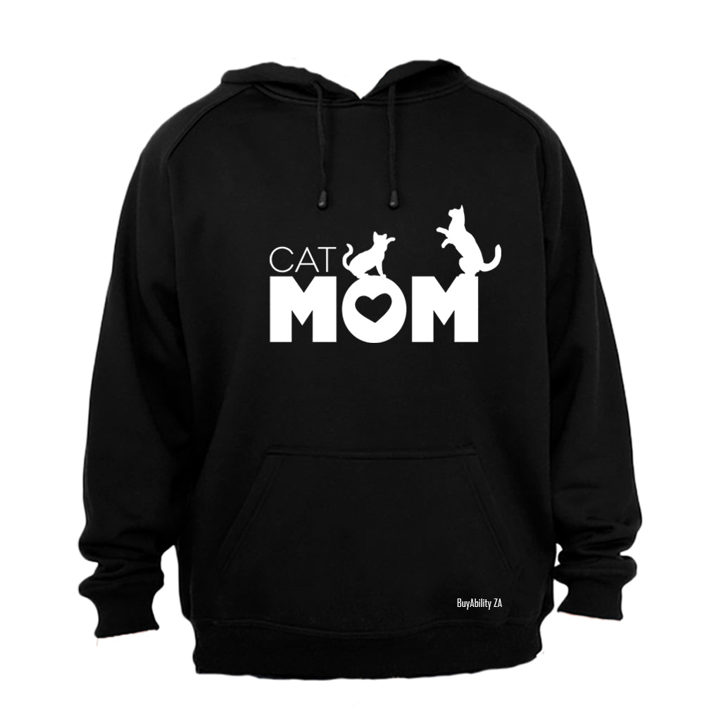 Cat Mom - Heart - Hoodie - BuyAbility South Africa