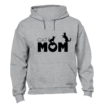 Cat Mom - Heart - Hoodie - BuyAbility South Africa