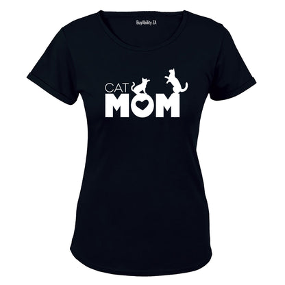 Cat Mom - Heart - Ladies - T-Shirt - BuyAbility South Africa