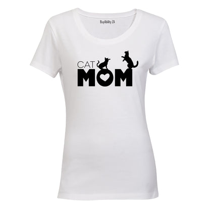 Cat Mom - Heart - Ladies - T-Shirt - BuyAbility South Africa