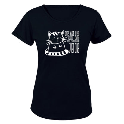 Cats Are Like Potato Chips - Ladies - T-Shirt - BuyAbility South Africa