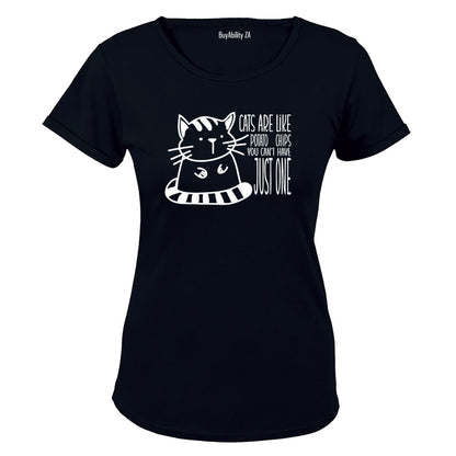 Cats Are Like Potato Chips - Ladies - T-Shirt