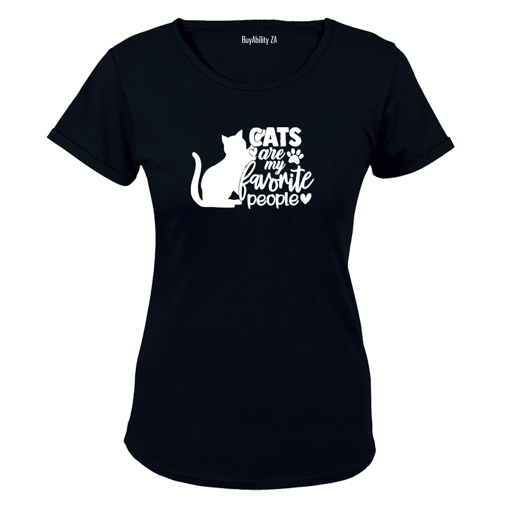 Cats Are My Favorite People - Ladies - T-Shirt - BuyAbility South Africa