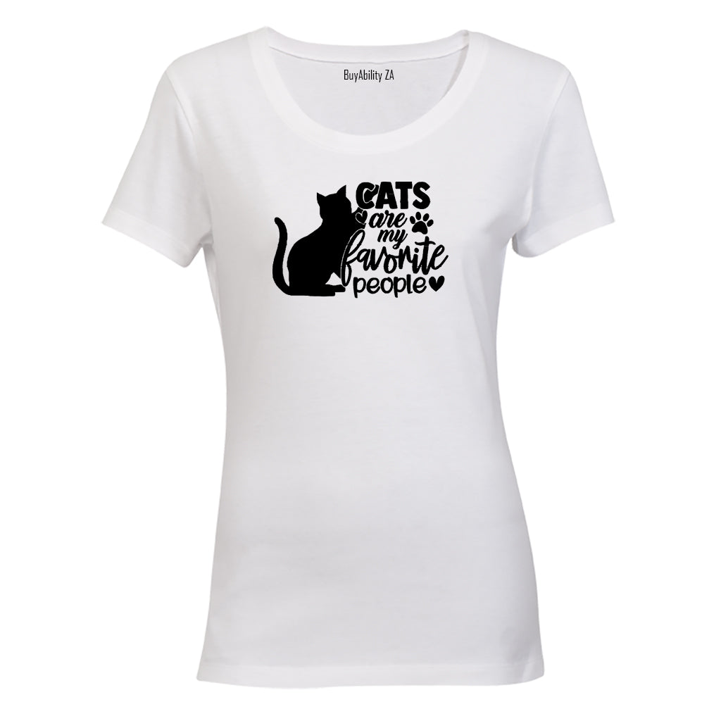 Cats Are My Favorite People - Ladies - T-Shirt - BuyAbility South Africa