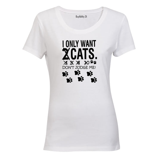 Cats - Don't Judge Me - Ladies - T-Shirt - BuyAbility South Africa