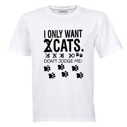 Cats - Don't Judge Me - Adults - T-Shirt - BuyAbility South Africa