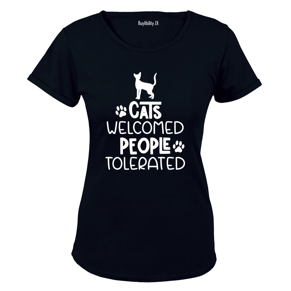 Cats Welcome - People Tolerated - Ladies - T-Shirt