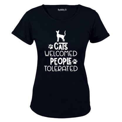 Cats Welcome - People Tolerated - Ladies - T-Shirt