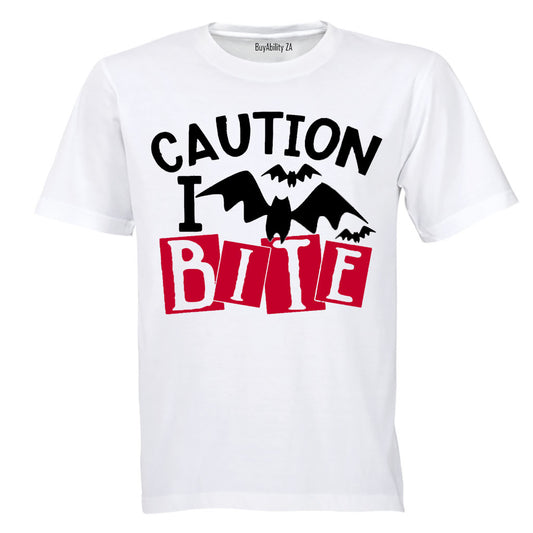 Caution, I Bite - Halloween - Kids T-Shirt