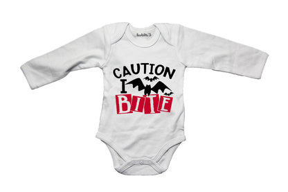 Caution, I Bite - Halloween - Baby Grow