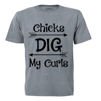 Chicks Dig My Curls - Kids T-Shirt