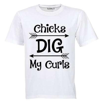 Chicks Dig My Curls - Kids T-Shirt