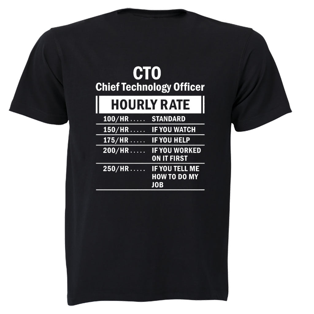Chief Technology Officer - Hourly Rate - Adults - T-Shirt - BuyAbility South Africa