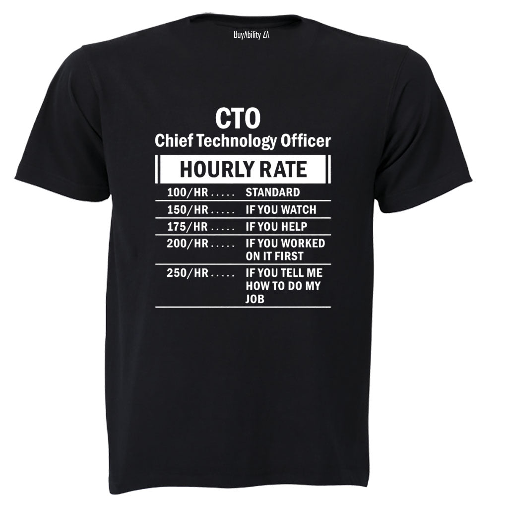 Chief Technology Officer - Hourly Rate - Adults - T-Shirt - BuyAbility